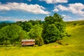 Old house in a field in the Potomac Highlands of West Virginia.