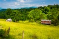 Old house in a field in the Potomac Highlands of West Virginia.