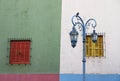 Old house and lamp. Caminito Street, Buenos Aires