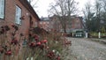 Old house in north germany schleswig-holstein. estate in the old German northern village Royalty Free Stock Photo