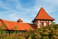 Old house with orange tiled roof in a park Royalty Free Stock Photo