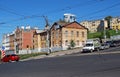 The old house on a perekrestoka of Vilonovskaya Street and Volzhsky Avenue in the clear sunny day. Samara