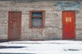 Old house porch with rusty doors Royalty Free Stock Photo
