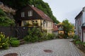 Old house porch on Telthusbakken Street in Oslo, Norway Royalty Free Stock Photo