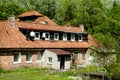 Old house with a red tiled roof. city landscape.Kaliningrad region