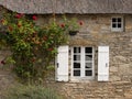 Old house in saint lyphard with a thatched roof Royalty Free Stock Photo