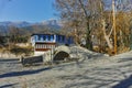 Old house and Stone bridge in Moushteni near Kavala, Greece Royalty Free Stock Photo