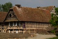 An old house with storck on the roof. Royalty Free Stock Photo