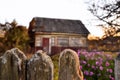 Old house at sunset in the village