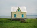 An old house with view of the sea in GaspÃÂ©, GaspÃÂ©, Quebec, Canada Royalty Free Stock Photo