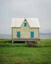 An old house with view of the sea in GaspÃÂ©, GaspÃÂ©, Quebec, Canada Royalty Free Stock Photo