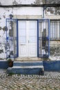 Old and chipped facade in Alcochete, Lisbon Royalty Free Stock Photo
