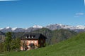 Old house in yhe alps mountain Royalty Free Stock Photo
