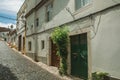 Old houses on alley at Estremoz Royalty Free Stock Photo