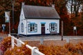 Old houses in autumn. Belgium, Dilsen Stokken Royalty Free Stock Photo