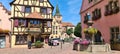 Old houses in a beautiful village of Turckheim, Alsace, France