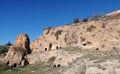 Old houses carved amid the mountains in the city Fez Morocco Royalty Free Stock Photo