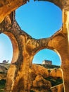 Old houses carved amid the mountains in the city Fez Morocco Royalty Free Stock Photo