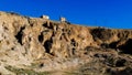 Old houses carved amid the mountains in the city Fez Morocco