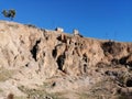 Old houses carved amid the mountains in the city Fez Morocco Royalty Free Stock Photo