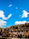 Old houses at Castle Comb village, Somerset, UK Royalty Free Stock Photo