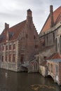 Old houses on a channel in Brugge Royalty Free Stock Photo