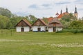 Old houses with church's towers