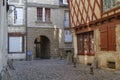 Old houses in city center of Le Mans.