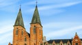 Domes of the church with a cross