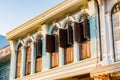 Old houses in the evenng on Thalng a historic road in Phuket old