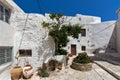 Old houses in the fortress in Chora town, Naxos Island, Greece Royalty Free Stock Photo