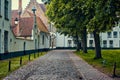 Begijnhof Beguinage in Bruges town. Brugge, Belgium