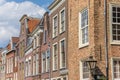 Old houses in the historic center of Leiden Royalty Free Stock Photo