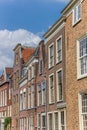 Old houses in the historic center of Leiden Royalty Free Stock Photo