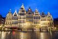 Old houses in the historic centre of Antwerp Royalty Free Stock Photo