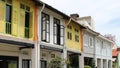 old houses at joo chiat terrace - singapore Royalty Free Stock Photo