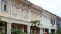 old houses at joo chiat terrace - singapore Royalty Free Stock Photo