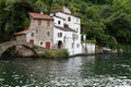 Old houses near Nesso village at lake Como, Italy Royalty Free Stock Photo