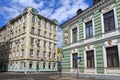 Old houses on Podsosensky-lane. Moscow, Russia Royalty Free Stock Photo