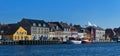 Old houses in the port of Nakskov Denmark