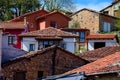 Old houses in remote mountain village Asiego, Picos de Europa mountains, Asturias, North of Spain Royalty Free Stock Photo