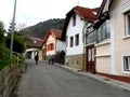 Old houses in Schei district of Brasov. Royalty Free Stock Photo