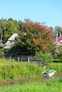 Old houses in the small cosy russian town Myshkin on Volga river