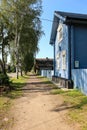 Old houses in the small cosy russian town Myshkin on Volga river