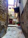 Old houses and stairs in Ribeira district, Porto, Portugal Royalty Free Stock Photo