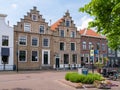 Old houses with stepped gables in Oud-Beijerland, Netherlands