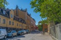 Old houses in Stockholm. Sodermalm district. Sweden.