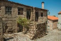 Old houses and stone staircase on cobblestone alley Royalty Free Stock Photo