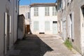 Old Houses in street saint martin ile de re france