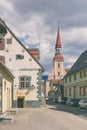 Old houses on the streets of Parnu Royalty Free Stock Photo